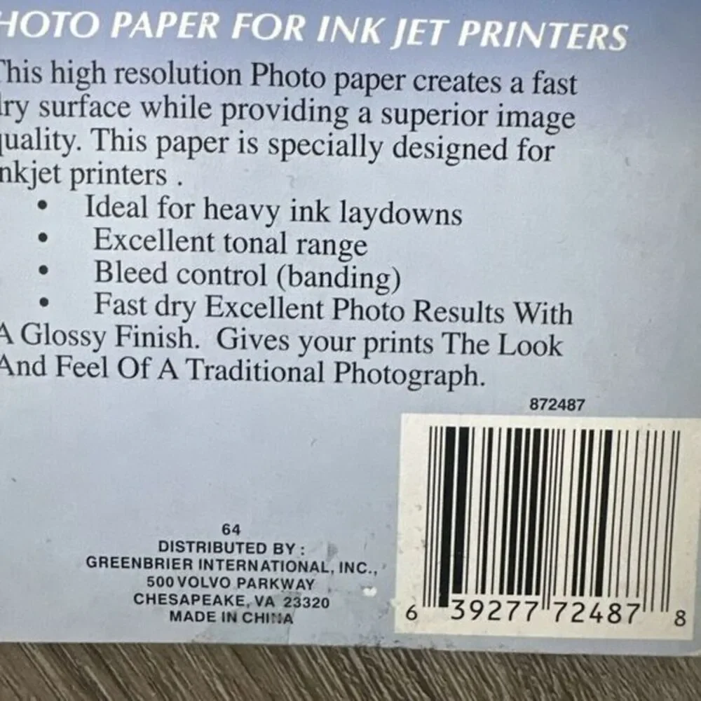 3 Special Moments Photo Paper 4 X 6 Ink Jet 20 sheets ea 10 mil. NEW Acid‎ Free